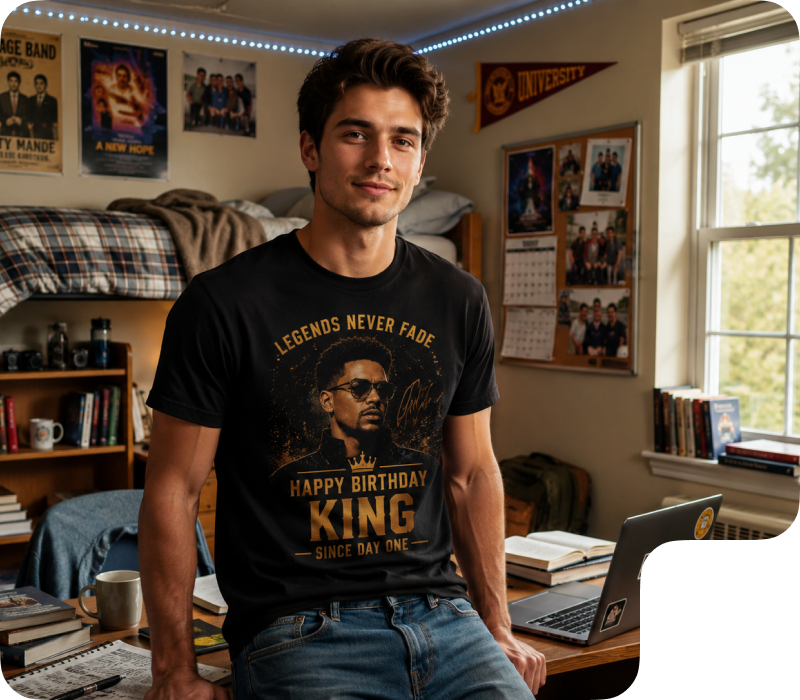 Birthday Celebrity Theme — Black Tee